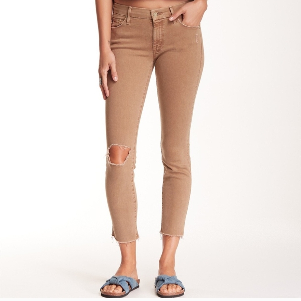 MOTHER • The Looker Ankle Fray Skinny in Coast Point